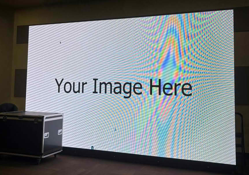 led video wall white view